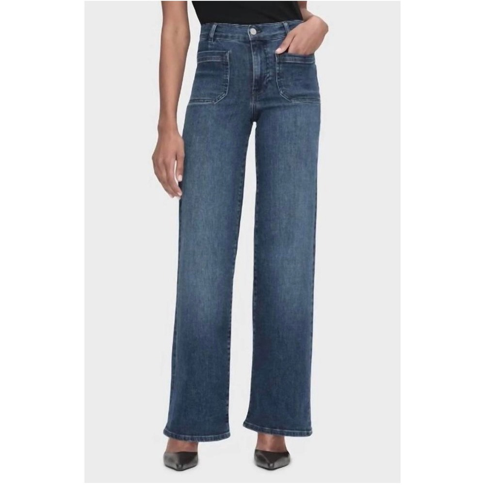FRAME Le Slim Palazzo Jeans High Rise Wide Leg‎ Thunderstorm Blue 29